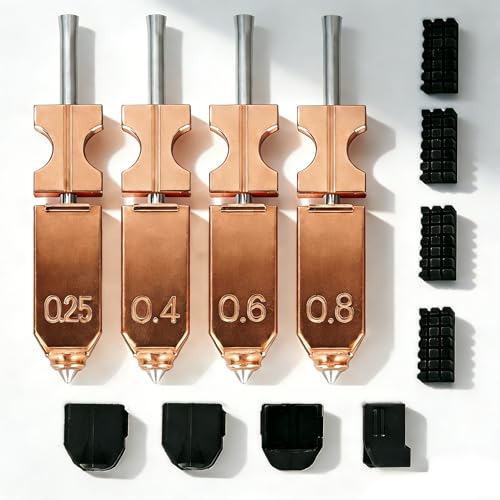 Upgraded AD5X Nozzle 0.25MM/0.4MM/0.6MM/0.8MM AD5X Nozzle with Extra 4X Silicone Cover 4X Nozzle Brush High Flow 32mm/s Hotend Kit High-Speed 3D Printer Part Quick-Detachable
