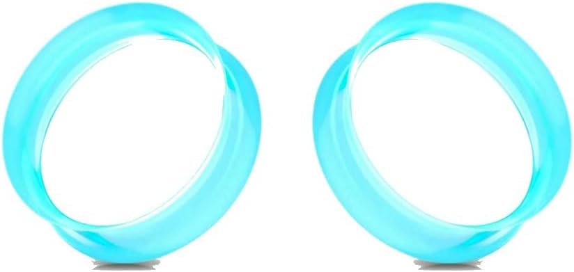 Ultra Thin Silicone Ear Gauges Ear Skin Flesh Tunnels for Stretched Ears Sold in Pairs