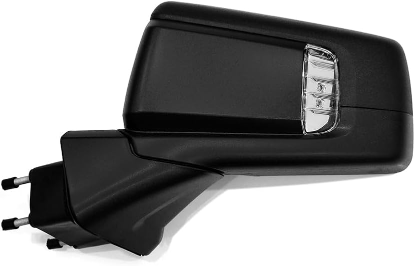 For Chevrolet Silverado 1500 2019-2024 Door Mirror with Textured Black Cover Power Heated Manual Folding with Turn Signal Light Blind Spot Glass 7 Pins Left Driver Side (W/O Puddle Light)