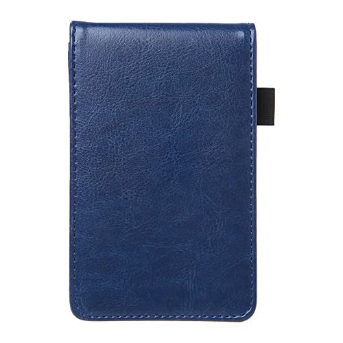 GUODUN Papeterie de bureau, bloc-notes, couverture en cuir, agenda de poche rétro, bloc-notes A7, mini bloc-notes (bleu) Cover