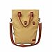 TOURBON Canvas Clip-On Quick-Release Bike Panniers Women's Shoulder Tote Bag - Khaki