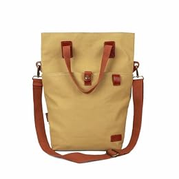 TOURBON Canvas Clip-On Quick-Release Bike Panniers Women's Shoulder Tote Bag
