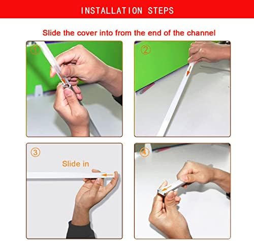 GAABUTEMA LED Neon Light Strips Accessories, 10Pcs Aluminum Channel, 10Pcs Wires, 20Pcs Screws, 20Pcs End Caps and for 12mmx6mm 12V Flex Neon Strip Light /Tube Installations Hose Wall Bracket
