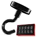 FORCE MAGNET Sturdy Magnetic Hooks - 10 Magnetic Hooks, Heavy Duty Steep, Comes with BONUS No-Scratch Pads to Protect Your Surfaces. Ideal for Home, Kitchen, Workplace,Office, Garage (BLACK)