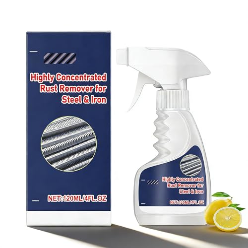 Rust Remover for Steel & Iron, Heavy-Duty Metal Rust Remover, Powerful Rusts Remover for Metal Surfaces, Anti Rusts Spray for Metal, Iron Remover, Effectively for Automobile, Steel Surfaces (1PC)