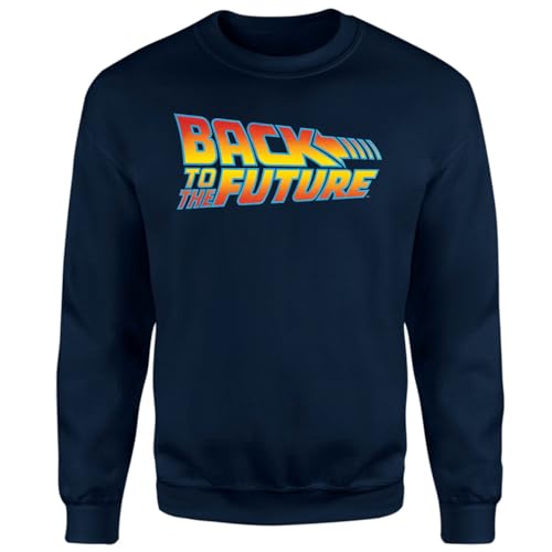 Image of Zavvi Back To The Future Classic Logo Sweatshirt - Navy XXL