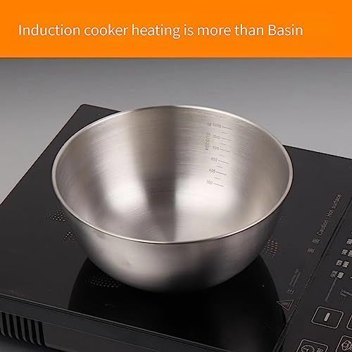 طقم أوعية خلط من الستانلس ستيل من مانجونغيو - 3 قطع، طقم أوعية خلط سميكة من الستانلس ستيل بقاع مسطحة صغيرة، منظم لتخزين الطعام في المنزل والثلاجة والمطبخ