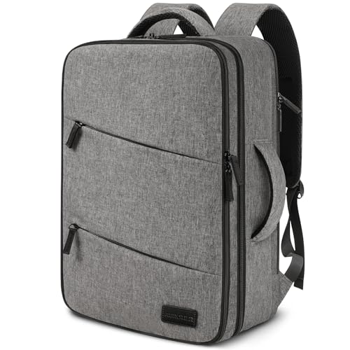 AUROTIER Barber Bag with Insulated Pocket, Portable Backpack for Clippers and Supplies, Travel Hairstylist Smart Bag, Hairdresser Case, Water-resistant, Grey