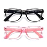 DYLB Kids Blue Light Blocking Glasses 2 Pack for Girls Boys Age 3-10