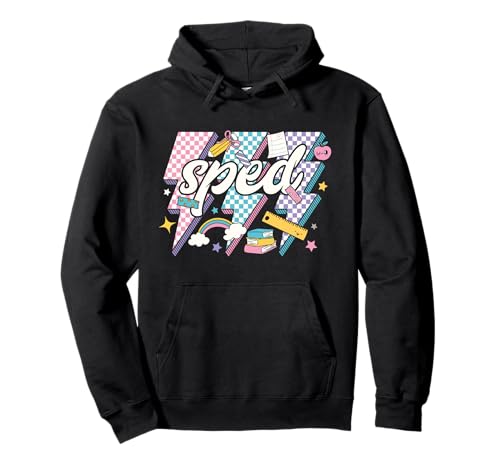 SPED Teacher Squad Lightning Bolts Cadeaux éducatifs spéciaux Sweat à Capuche