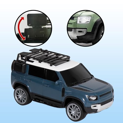 Image of PN AVAN Remote Control Rechargeable Land Rover Toy Car, Defender Toy Car, Scale 1:16 Left and Right, Backward and Forward, Front Headlights Blue Colour, for Kid
