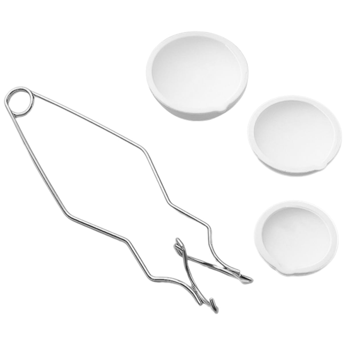 Beatifufu Gold Refining Crucible Tongs Set Metal Smelting Tool Crucible Clamp for Melt Dish Laboratory Accessories