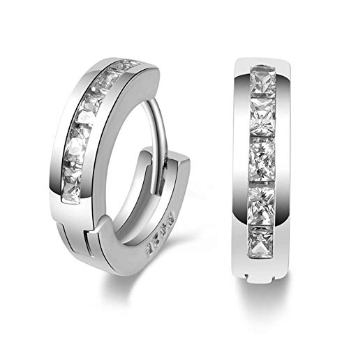 Preisvergleich Produktbild ZUOLUO Schmuck Ohrringe Diamanten Creolen Romantische Hypoallergene Für Perlenbankette Sterling Silber Ohrring Hochzeit Geschenk Funkelnde Elegante Ohrringe