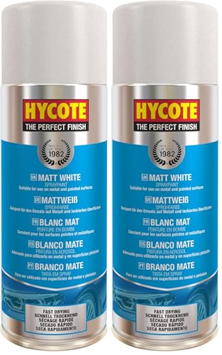 Hycote Matt White 400ml (Pack of 2)