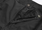 YSENTO Damen Wanderhose Outdoorhose Wasserdicht Schnelltrockend Stretch Trekkinghose Funktionshose mit Reißverschlusstaschen(Schwarz,M)