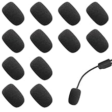 【Package Content】You will receive 12 pieces of headset microphone cover, which are sufficient to meet your different daily usage needs. The size of the lapel microphone windscreen foam is 1.22 x 0.7 inches, and the caliber is 0.2 inches. 【Premium Mat...