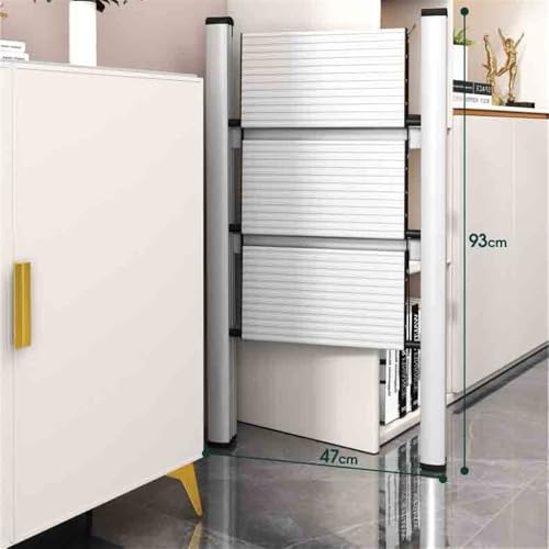 Image of Step Ladder Telescopic Thickened Portable Folding Ladder 3 /5 Steps Stairs Aluminum Alloy Multifunctional Small Ladder Stool Household Ladder(Silver,Small)