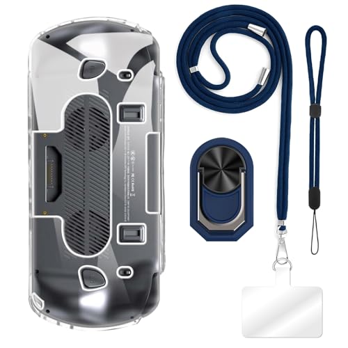 ESACMOT [4 in 1] �P�[�X GPD Win 5 �Ƃ̌݊�������A�X�g���b�v�A���X�g�o���h�A�����O�t���A�ϏՌ��ی�J�o�[���s�p�Z�b�g (�N���A�P�[�X + �u���[�Z�b�g)