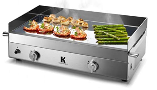 KRAMPOUZ - ggcin2aa - Plancha gaz 4.5kw 2 Feux Acier Inoxydable 65x40cm K