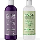 Dry Scalp Shampoo and Conditioner Set - Cleansing Conditioner and Clarifying Shampoo for Build Up and Dry Flaky Scalp Care - Sulfate Free Color Safe Shampoo and Conditioner for Damaged Dry Hair Care