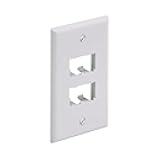 Panduit CFP4WH 1-Gang 4-Port Faceplate, White