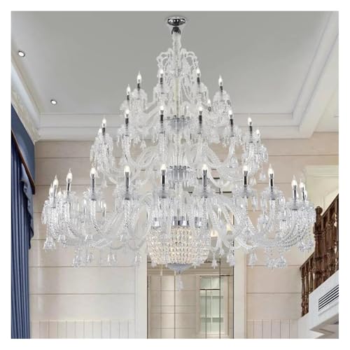 LYMSXAZOU Modern Luxury Crystal Chandeliers for Ceiling, Staircase, and Hotel Lighting