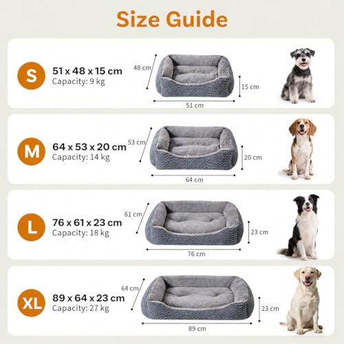 Lit pour chien de taille moyenne super doux avec oreiller surélevé - 6