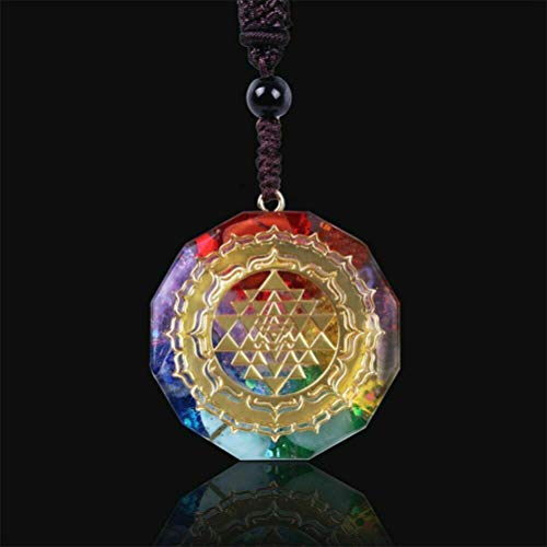 Orgonite Pendant Sri Yantra Necklace Sacred Geometry Chakra Energy Necklace Meditation Jewelry