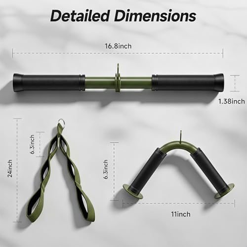 Image of MANUEKLEAR 24-Inch 3-Grip Tricep Rope Cable Attachment for Gym Greater ROM