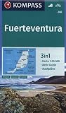 KOMPASS Wanderkarte Fuerteventura: 3in1 Wanderkarte 1:50000 mit Aktiv Guide und Stadtplänen. Fahrradfahren. (KOMPASS-Wanderkarten, Band 240)