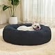 LUOJINYI Hundebett Flauschig, Hundekissen Rund Haustierbett Donut Katzenbett Waschbar mit rutschfestem Boden für große, mittelgroße & kleine Hunde, 60 cm, Marineblau