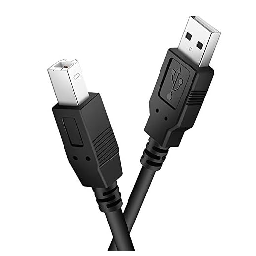Ancable 6-Feet USB B MIDI Cable for Instruments, USB 2.1 Type A to Type B Printer Cable Cord Compatible with Piano, Midi Controller, Midi Keyboard, Audio Interface Recording, USB Microphone and More