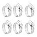 Tubi fascette DRHOM 6 Pcs fascette stringitubo in acciaio inox 6 pezzi per lavatrice, lavastoviglie, tubo di scarico, attacco lavatrice (10-16mm (8mm))