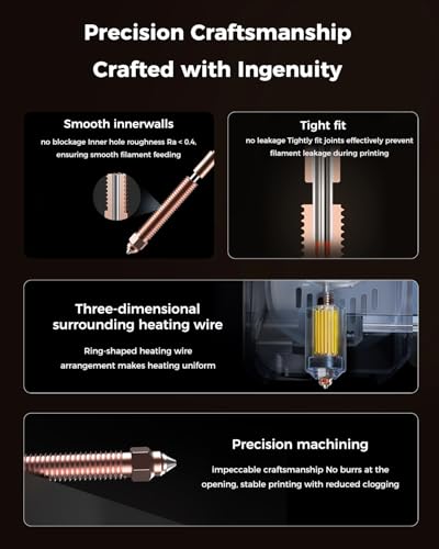 Image of Creality Official Hi Ceramic Hotend Kit, with Quick-swap Nozzle, Supports 300C High Temperature, High-Speed Printing Replaceable Heating Block Kit for 3D Printer Hi Combo