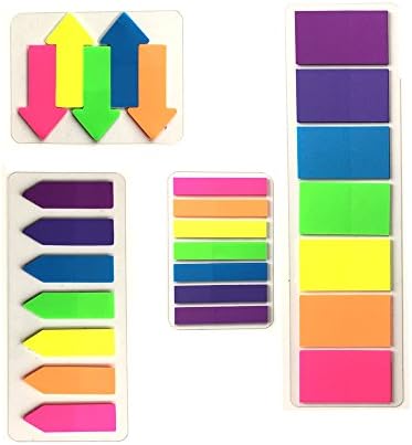 1640 Pieces Sticky Notes Index Label Text Highlighter Strips, Transparent Tabs Flags Stickers for Page Marker