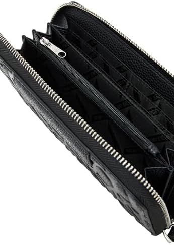 Armani Exchange Women's Essential, Liz, Pebble, kabartmalı logo, seyahat aksesuarı, seyahat cüzdanı, siyah - Görsel 3