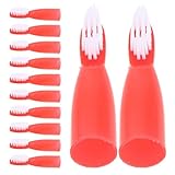 TOPPERFUN Fingerzahnbürsten mit Extraweichen Borsten für Erwachsene Sichere Kleiner Zahnbürsten für Gefängnisse und Psychiatrische Einrichtungen – 100 Stück Mundpflege zur