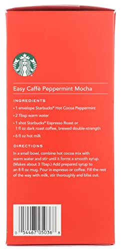 Starbucks Peppermint Hot Cocoa Mix Packets, 8 - 1 Ounce Packets Per Box (Pack Of 3) #TOP6