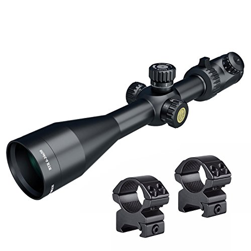 Athlon Optics Argos BTR 6-24 x 50 Direct Dial Side Focus Riflescope, 214061 w/ 2 Medium Mounts Bundle
