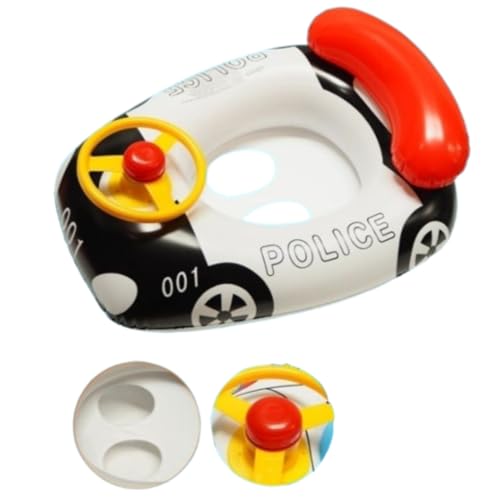 Flotador para Bebe, Asiento Inflable Bebe, boia Bebe, Barca Hinchable niños, Bebe Playa, Flotador Bebe 9 Meses, Flotador niño 3 años, Juguetes Piscina Bebe 1 año, Flotador policia Bebe Playa