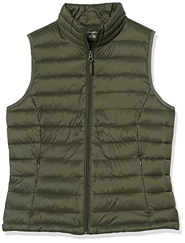 Amazon Essentials Women's Lightweight Water-Resistant Packable Puffer Vest, Olive, Medium #TOP5