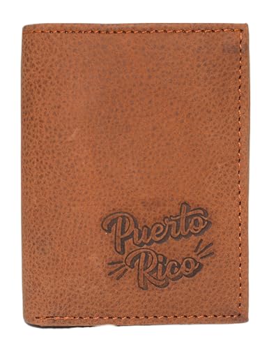MARSHAL Puerto Rico Genuine Leather RFID Blocking Bifold Trifold Boricua Wallet for Men (Trifold)4