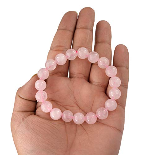 Image of Reiki Crystal Products Certified Natural Crystal Stone Round 10 mm Beads Bracelet for Men & Women | Reiki Charged Gemstone Jewellery Bracelet | Multiple Stone Variants Available