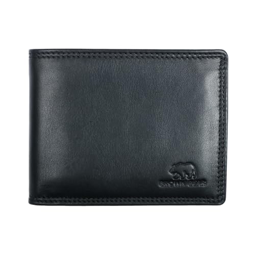 Image of BROWN BEAR Prime Bifold Wallet for Man with Coin Pocket | Genuine Leather | Wallet for Men Leather Original (Black)