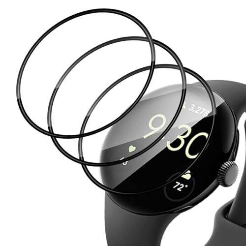 Haofun 3 Piezas Protector de Pantalla para Google Pixel Watch 3/2/ 1 41mm TPU Película, Libre De Burbujas Cubierta Protectora Ultrafina, HD Película Protectora de TPU (Transparente)