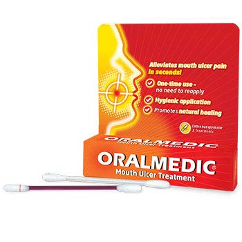 Oralmedic Mouth Ulcer And Canker Sore Treatment, Instant Pain Relief - 2 Treatment Swabs #TOP3