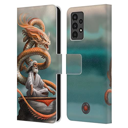 Coque cuir Samsung Galaxy A13 Anne Stokes L'ermite style fantastique luxe