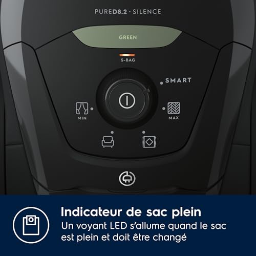 Electrolux Pure D8 Aspirateur Traineau avec sac Incroyablement Silencieux 57dB Ecoresponsable 75% de matériaux recyclés surfaces Puissance Automatique Intelligente PD82 - vue 7