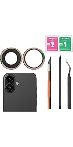 Achterkant Camera Glas Lens Vervanging voor iPhone 16 Pro Max/16 Pro