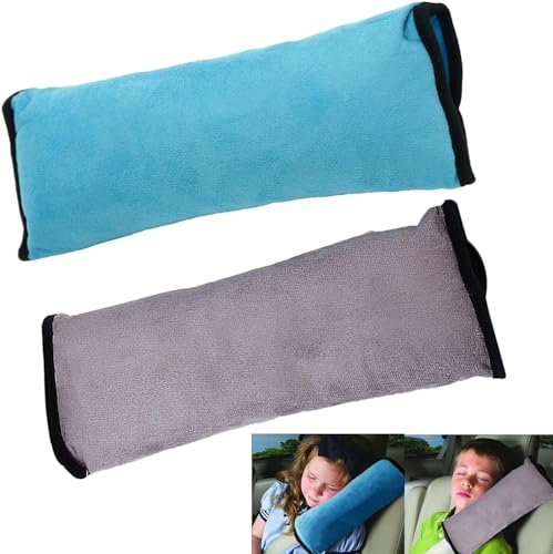 Baby Sicherheitsgurt Schulterpolster, 2 Stück Gurtpolster Kinder, Universal Gurtschoner & Gurtpolster Gurtbezüge für Babyschale, Kinderwagen, Buggy & Autositz (Schwarz)
